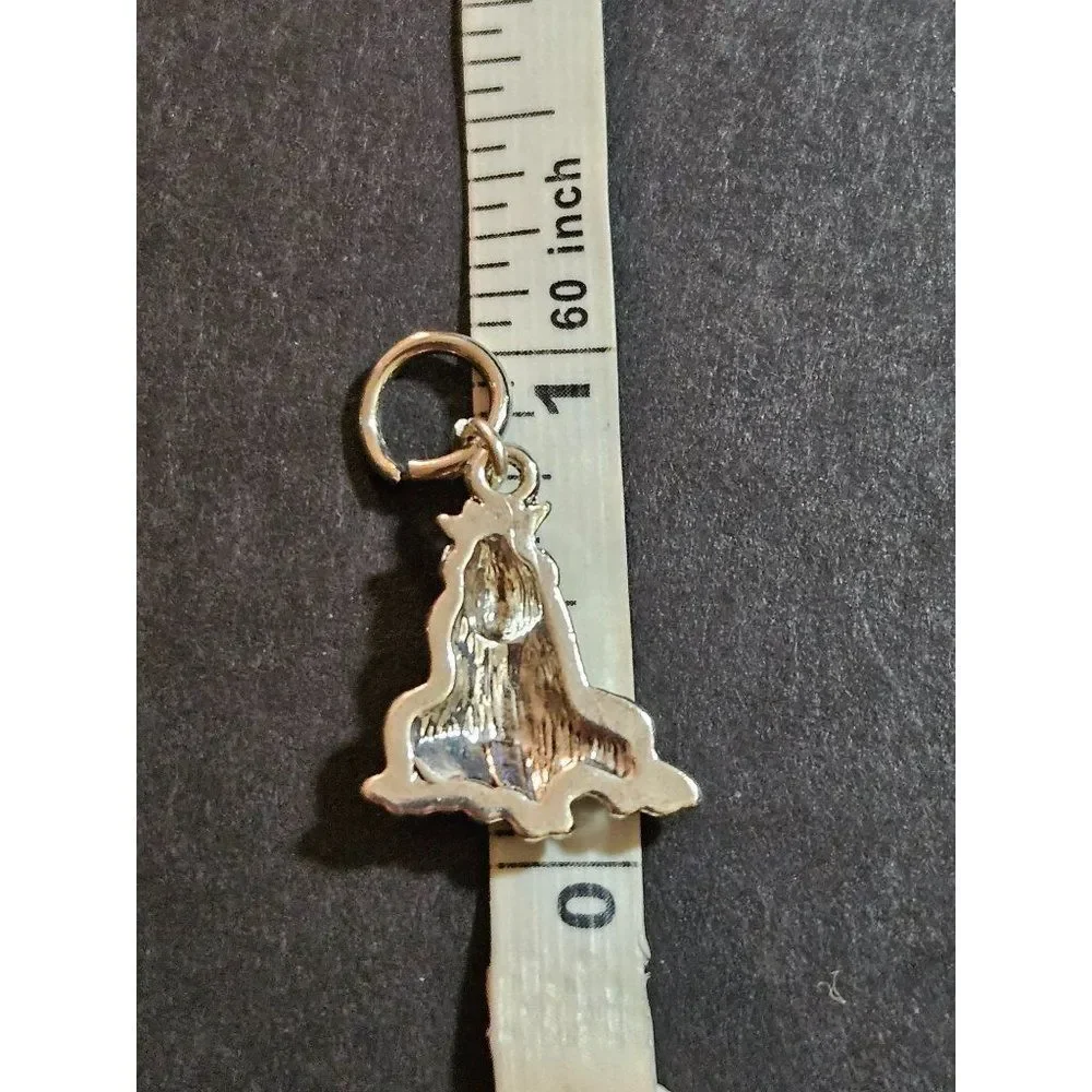 Silver tone frog pendant charm - Picture 9 of 9